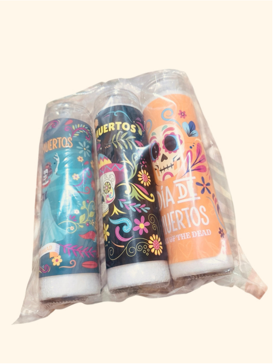 Lumex Other - Lumex Dia De Los Muertos Candle Set One Size Multicolor Black